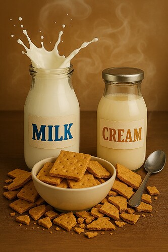 a stylized food scen