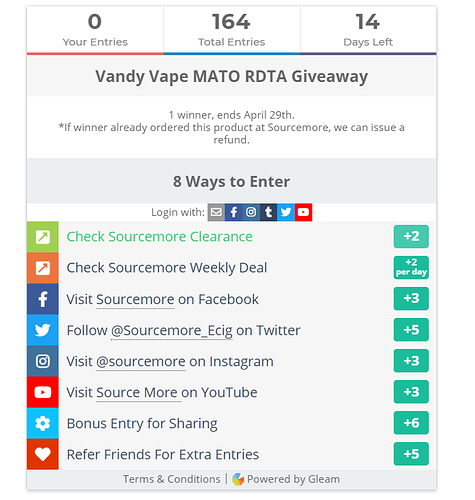 MATO RDTA giveaway