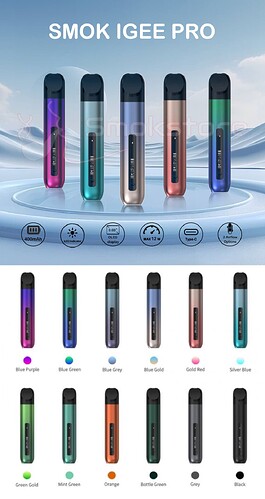 Smok-Igee-Pro-Pod-Kit-400mAh-Colors