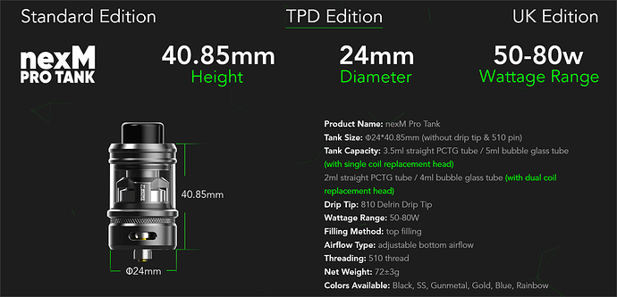 TPD Edition Specs