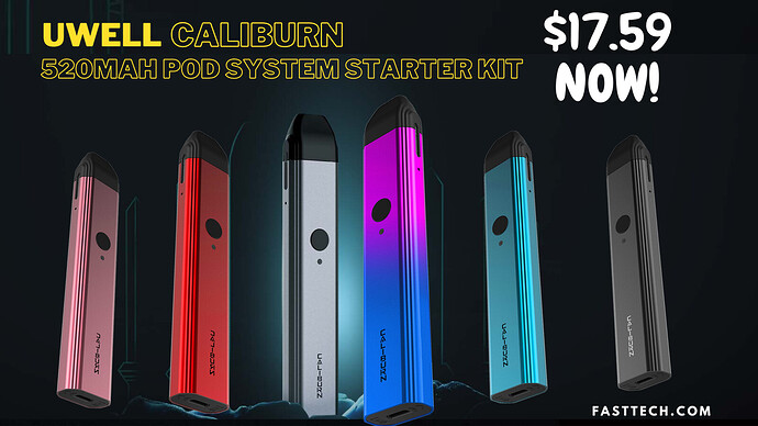 Caliburn 520mAh Pod System Starter Kit