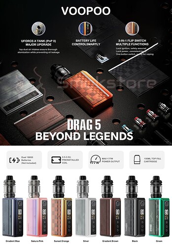 VOOPOO-Drag-5-Box-Mod-Kit-With-Uforce-X-Tank-Atomizer-Colors