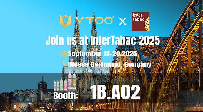 ytoo eliquid manufacturer intertabac exhibition germany