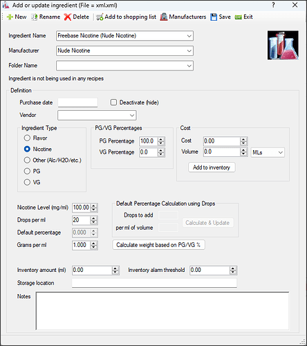 Juice Calc Add Nicotine 3