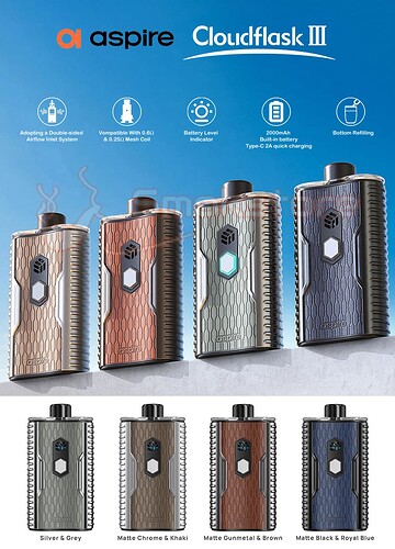 Aspire-Cloudflask-III-Pod-System-Kit-2000mAh-Colors