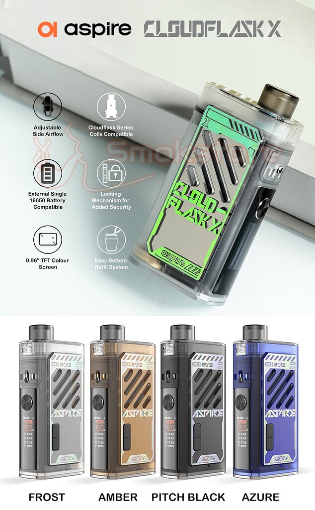 Aspire Cloudflask X Pod System Kit - Vendors - E-Liquid Recipes Forum