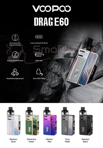 VOOPOO-Drag-E60-Kit-5ml-Forest-Era-Edition-Colors