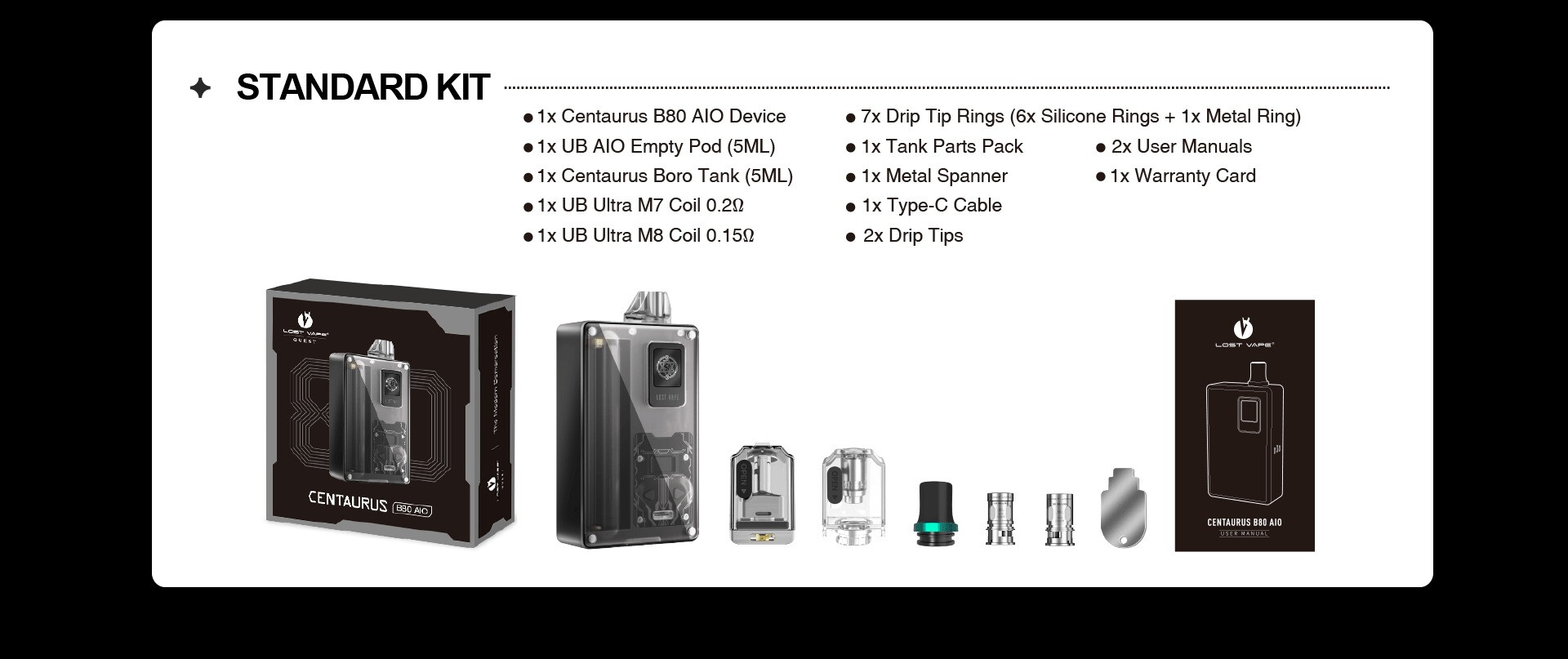 Lost Vape Centaurus B60 AIO Pod Kit 60W 1600mAh